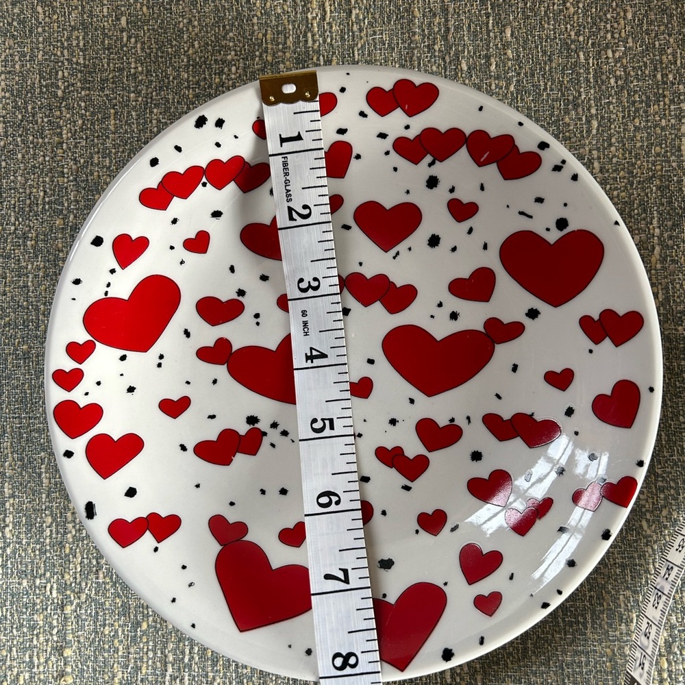 Heart Pattern Ceramic Plate - Picture 10 of 11